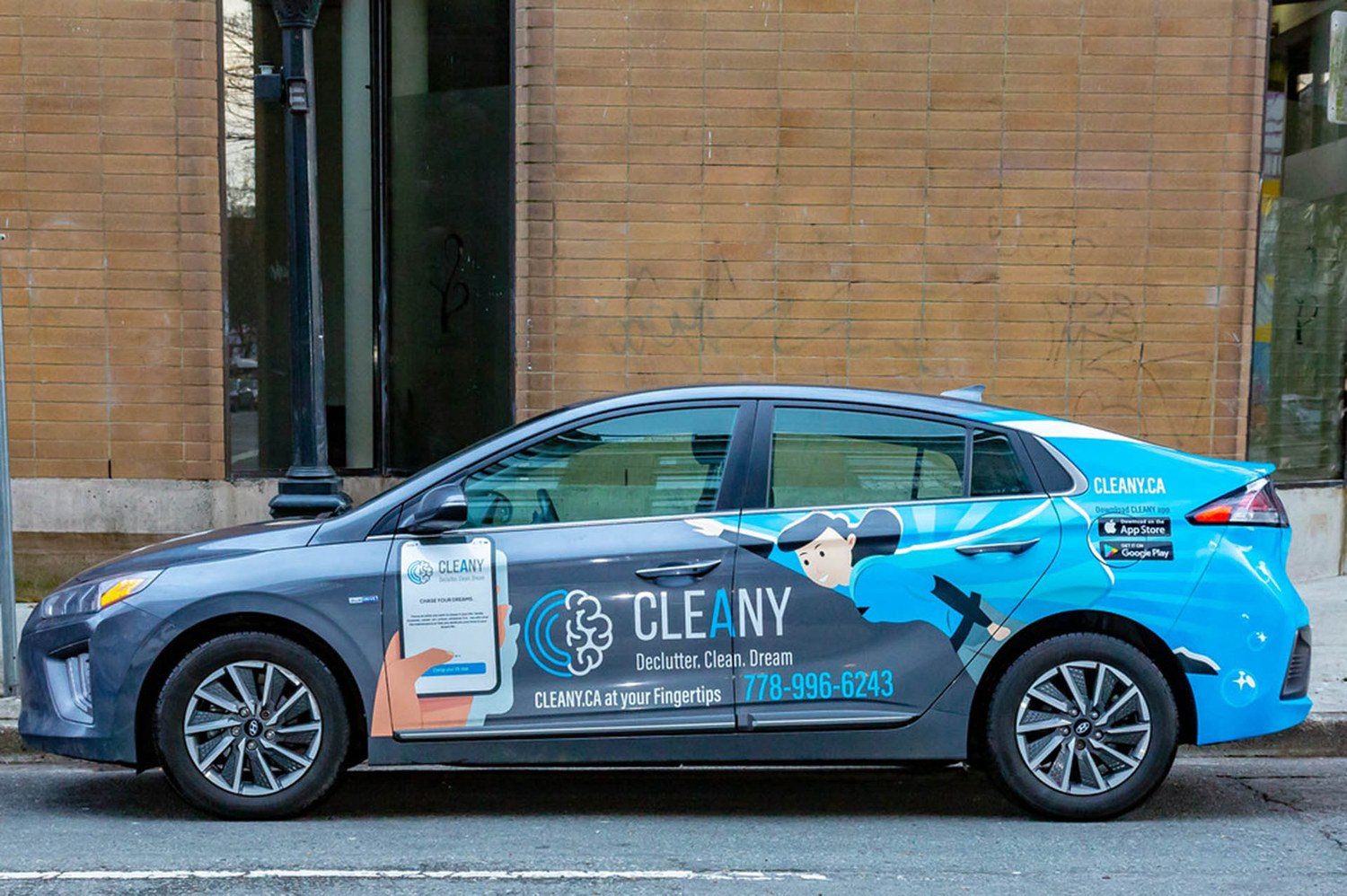 Cleany branded car